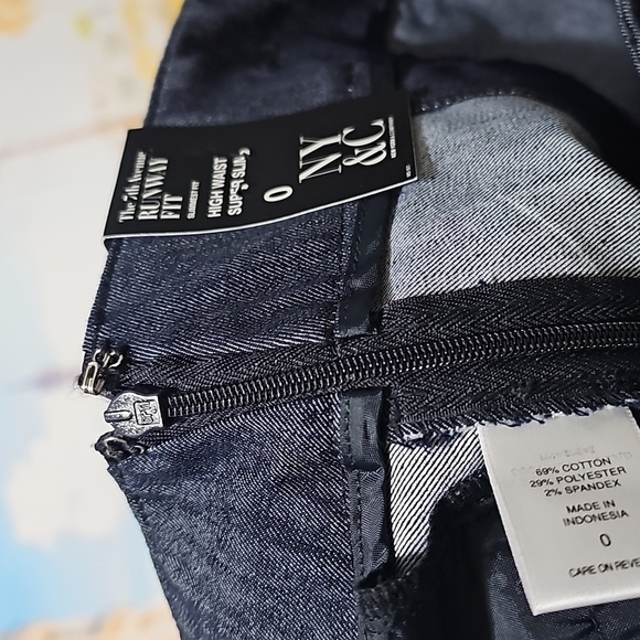 7th Avenue Runway Fit 6 Button High Waisted Super Slim Pants Size 0 NWT - Picture 6 of 7